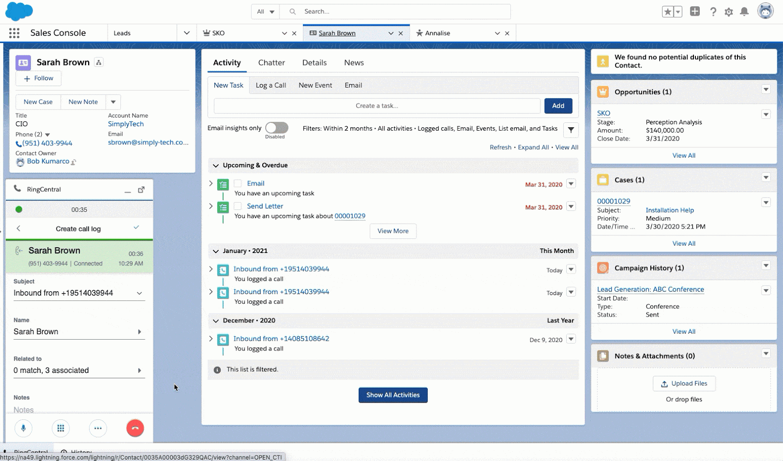 RingCentral for Salesforce