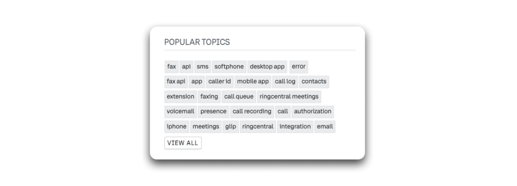 Streamlined topics for easy browsing