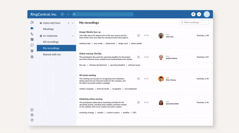 The RingCentral Advanced Meeting Insights