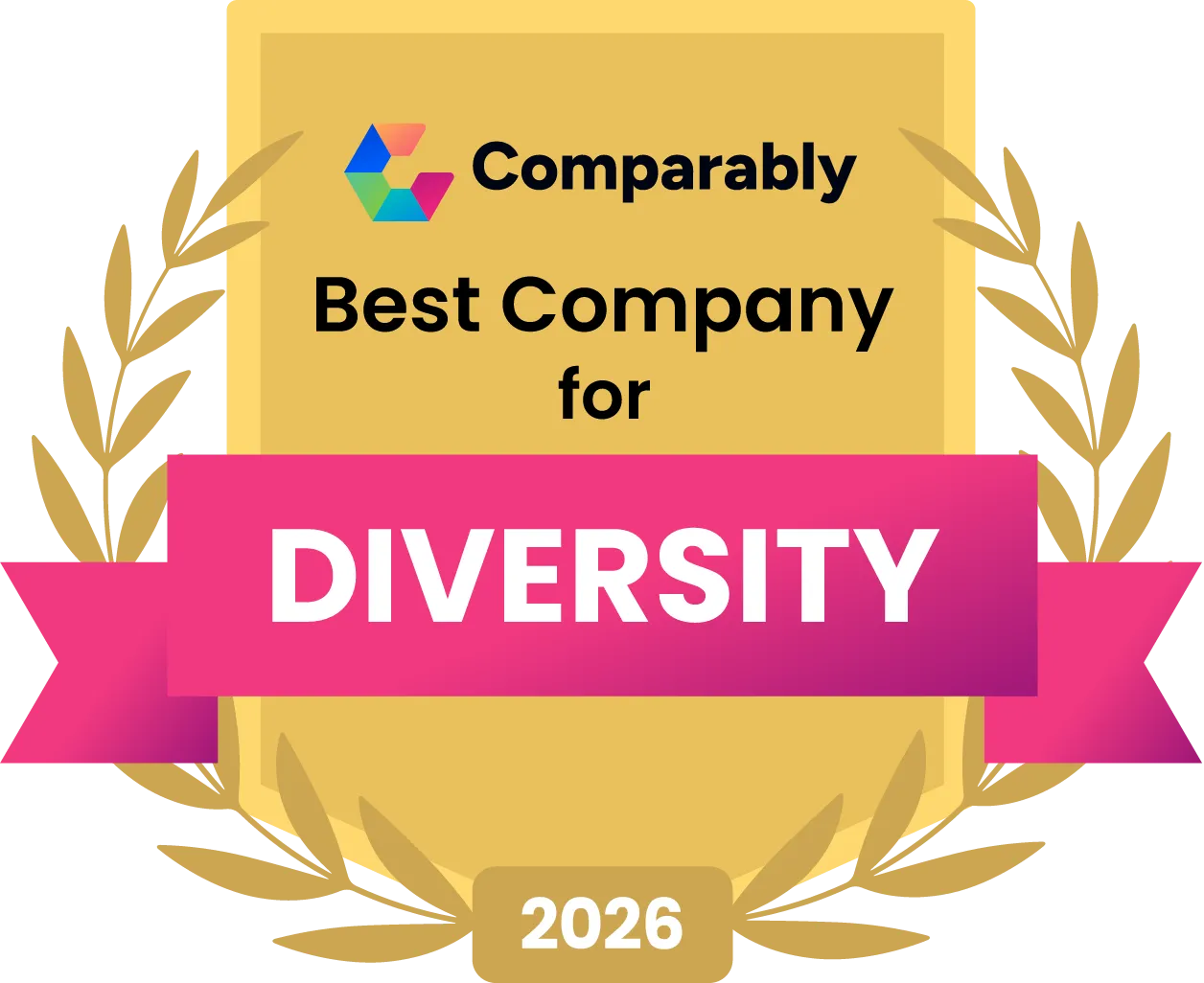 Comparably 2026 Best Company for Diversity badge