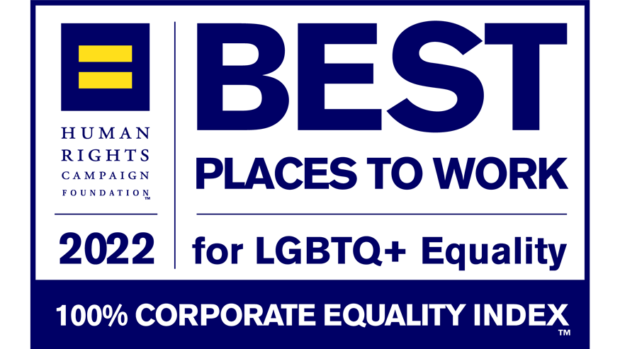 Best Places to Work for LGBTQ Equality 2022 badge