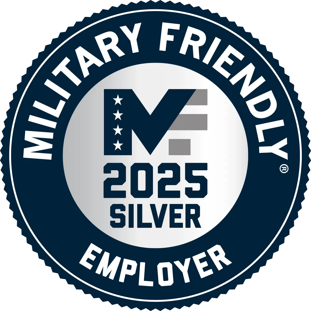 Military Friendly 2025 Silver Employer badge