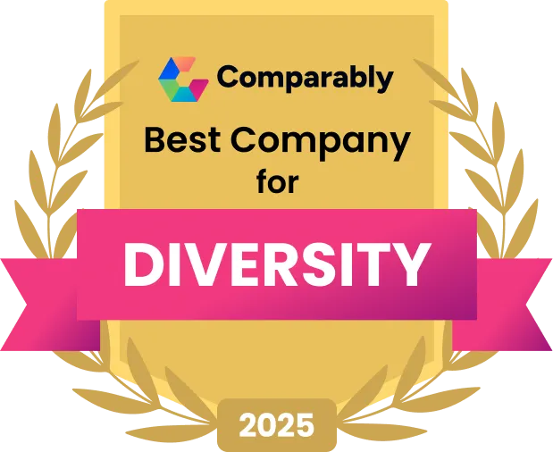 Comparably 2025 Best Company for Diversity badge
