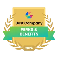 Comparably Best Company with Perks & Benefits