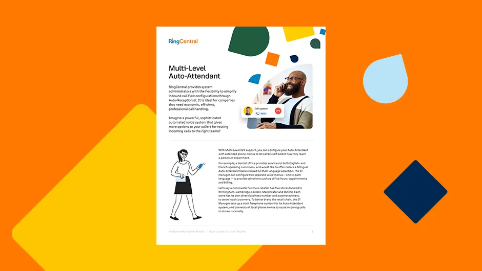 A picture of a guide for multi-level auto-attendant