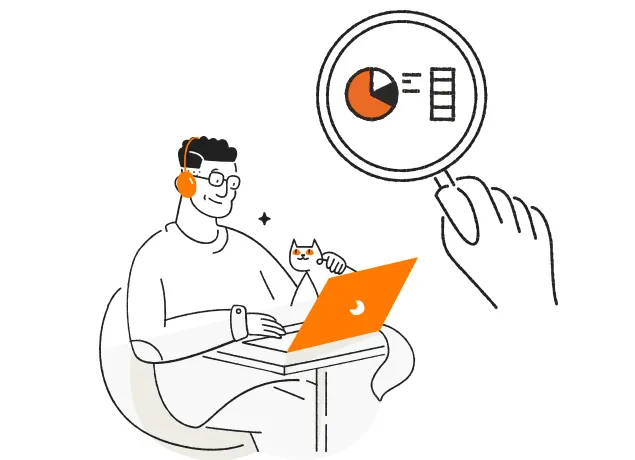 In this image is a man attending an online meeting with AI-powered meeting insights.