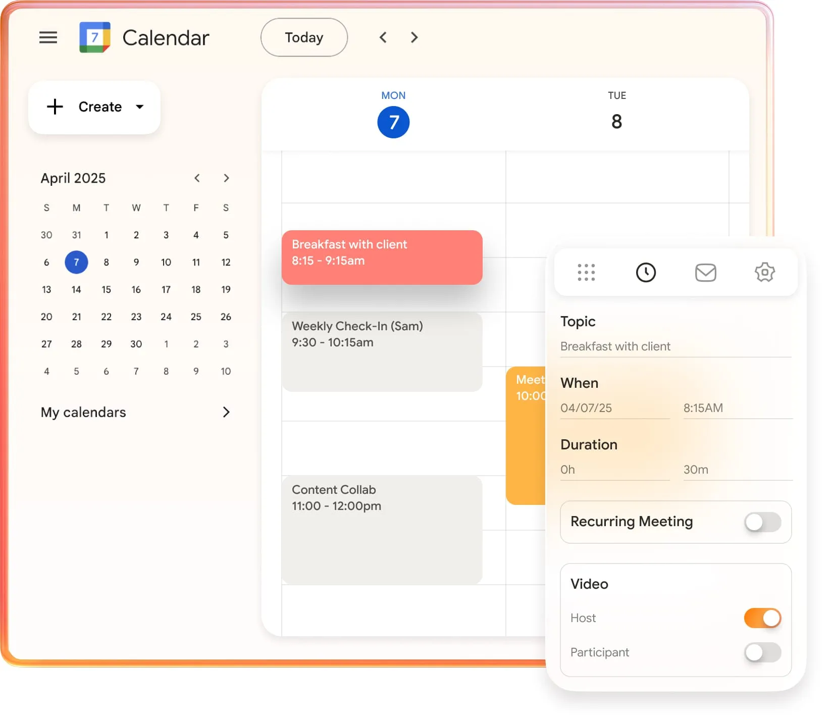 RingCentral calendar