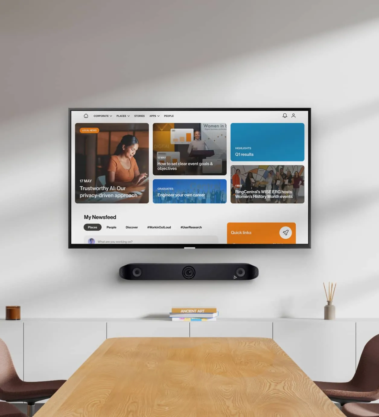 Conference Room Setup for Virtual Meetings | RingCentral Rooms