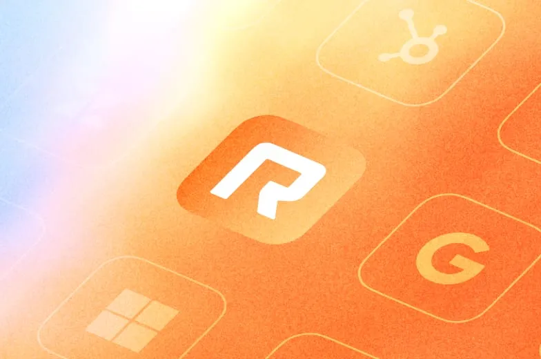 Abstract graphic featuring the RingCentral logo among other tech icons, symbolizing integration and connectivity.