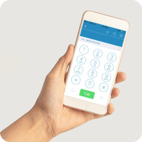 The RingCentral App dialpad on a mobile phone