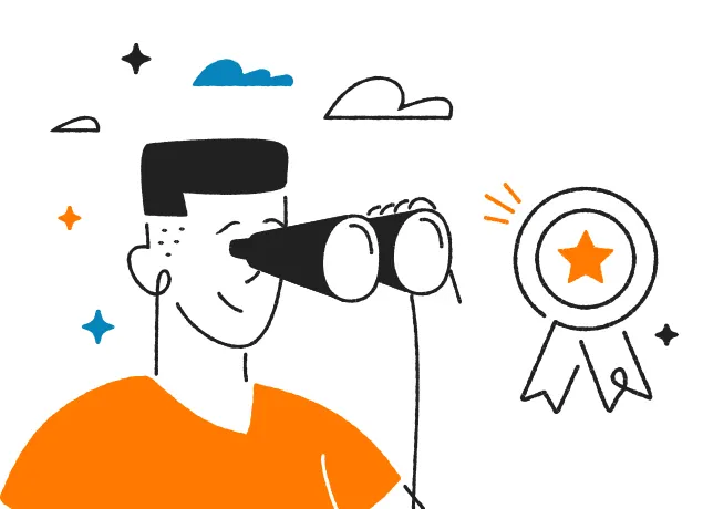 A picture of a man observing a star through a telescope