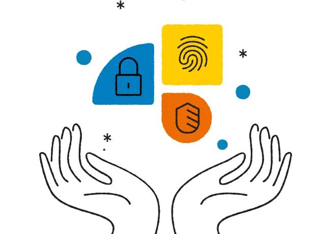 Here is an image of a hand showing the different security levels for communications