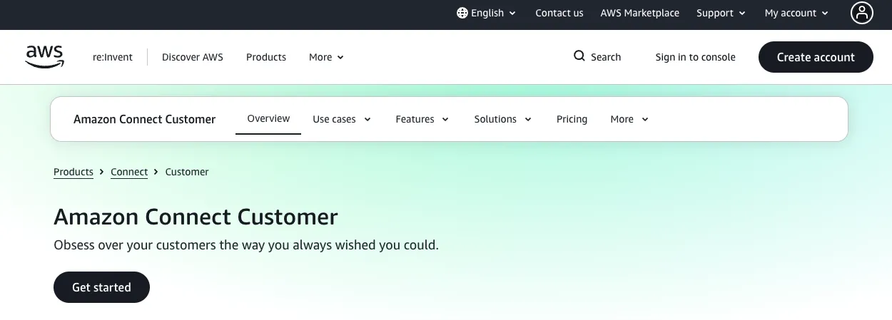 Amazon Connect Customer is built for enterprises already standardized on AWS infrastructure