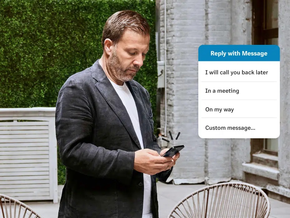 Replay with messaging using the RingCentral App