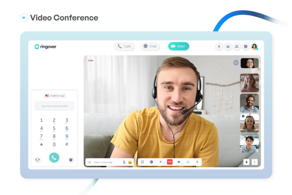 The video conference with RingOver platform 