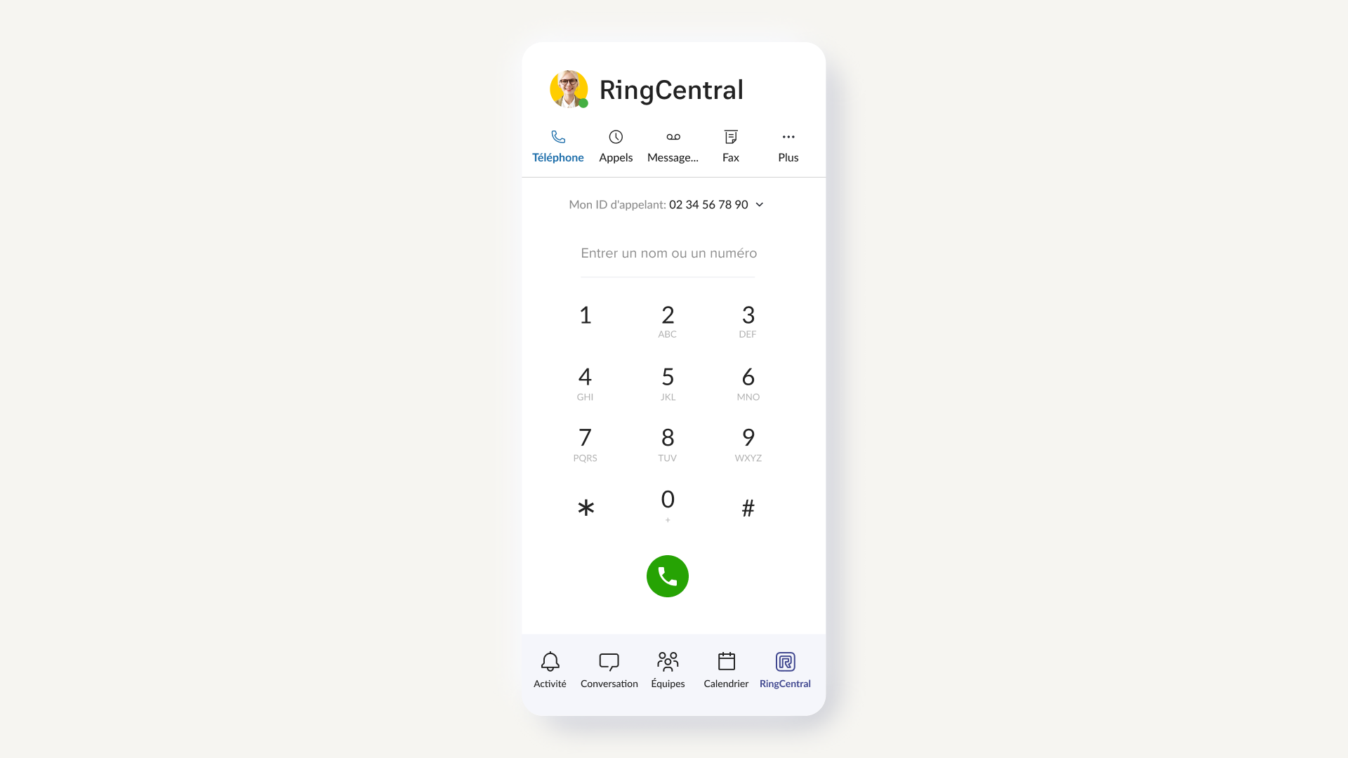 Application mobile RingCentral pour Teams