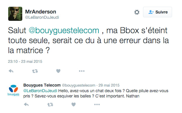 bouygues Telecom screenshot Tweet 