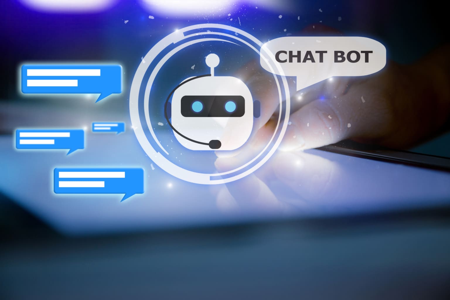 artificial intelligence,AI chat bot concept.