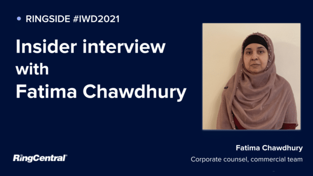 Fatima Chawdhury interviewed for international women's day by RingCentral