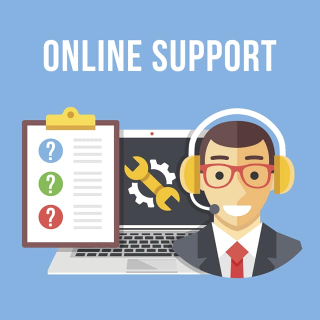 Technical support. Technical support manager, laptop and repair icon