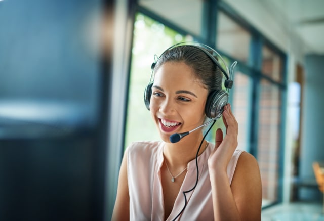 A Call Centre Agent Providing Support Client