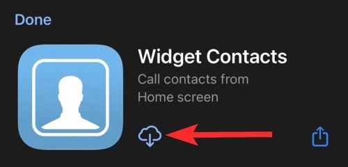 Widget contacts app