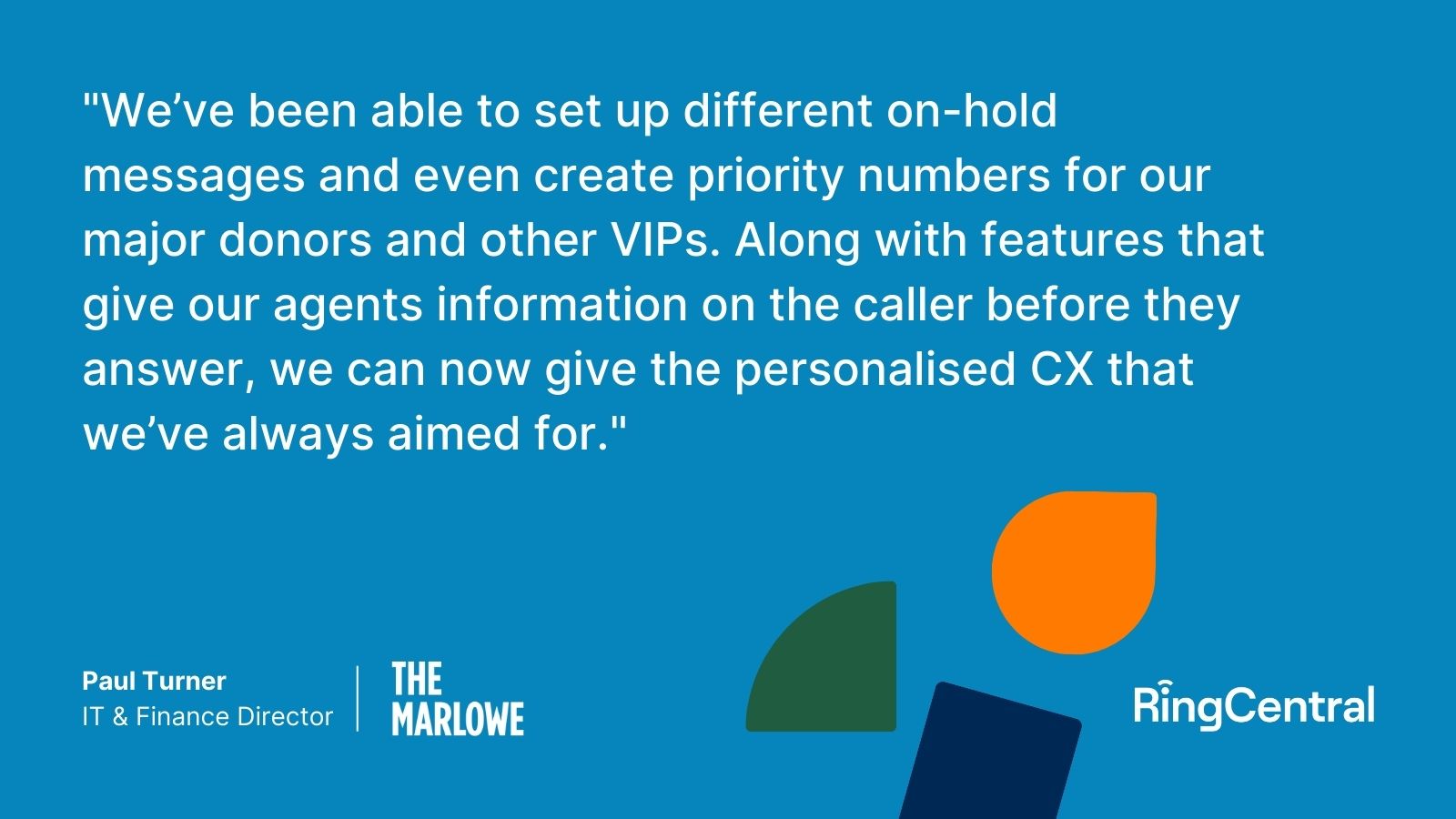 A quote from The Marlowe Theatre on personalisation in CX