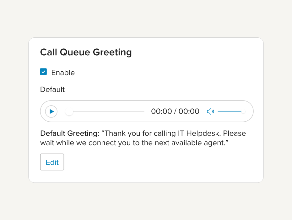 Record a call queue greeting-845