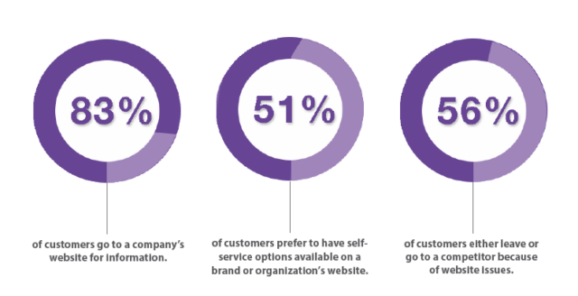 Stats on customer experience on company website