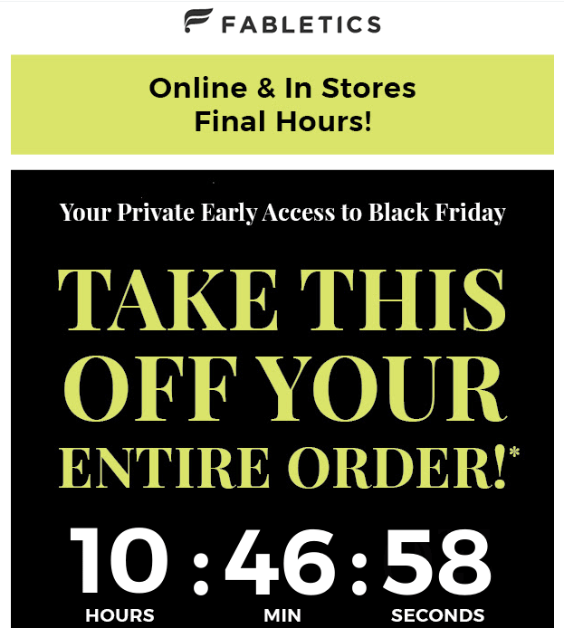 fabletics black friday email