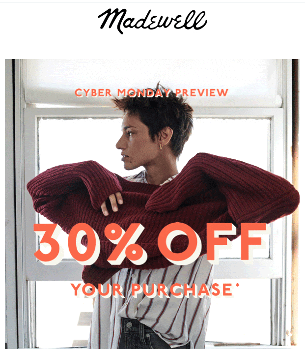 madewell black friday sale email