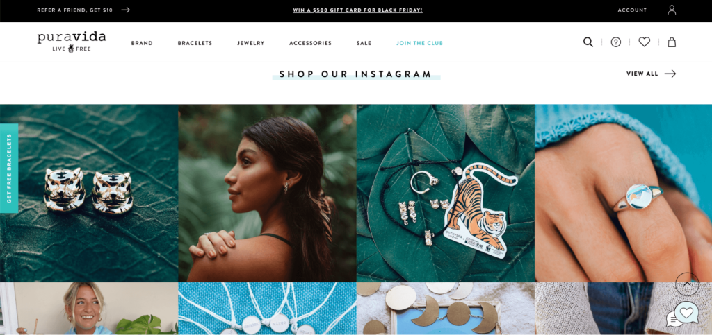 website mimicking instagram