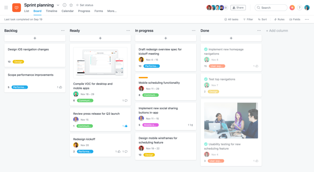 asana task management tool