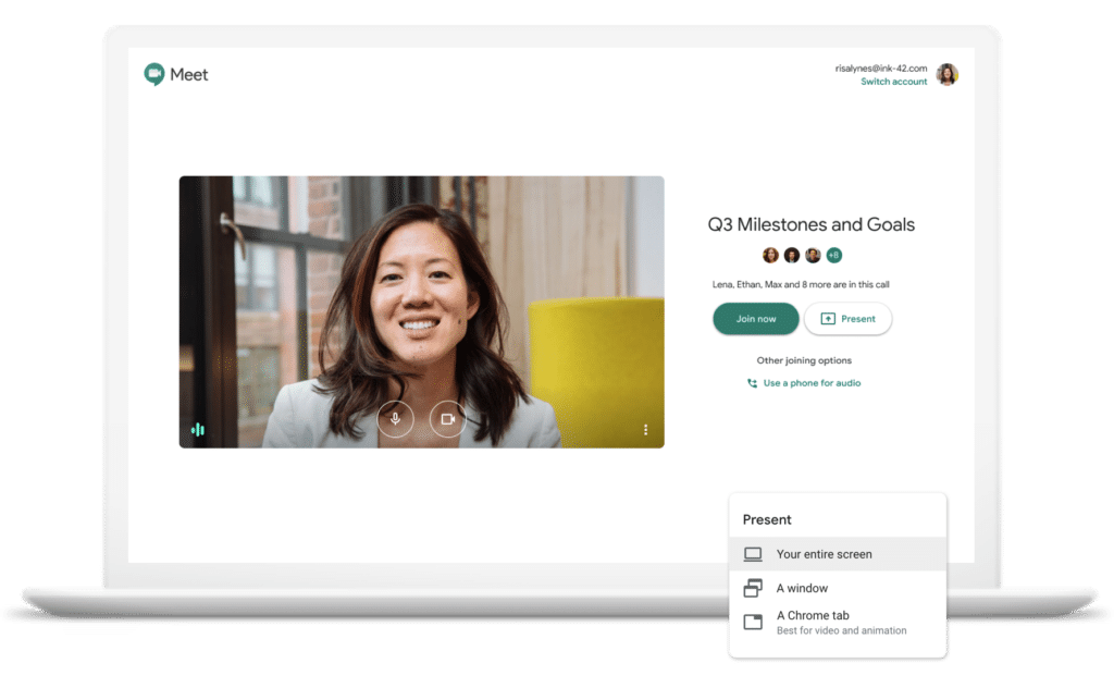 webex alternatives - google meet