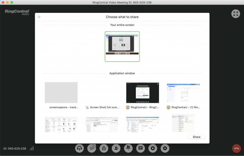 Screen sharing software for remote meetings