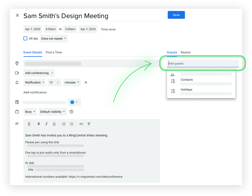 Google Workspace: Automatically generate online meetings in a Google Calendar invite