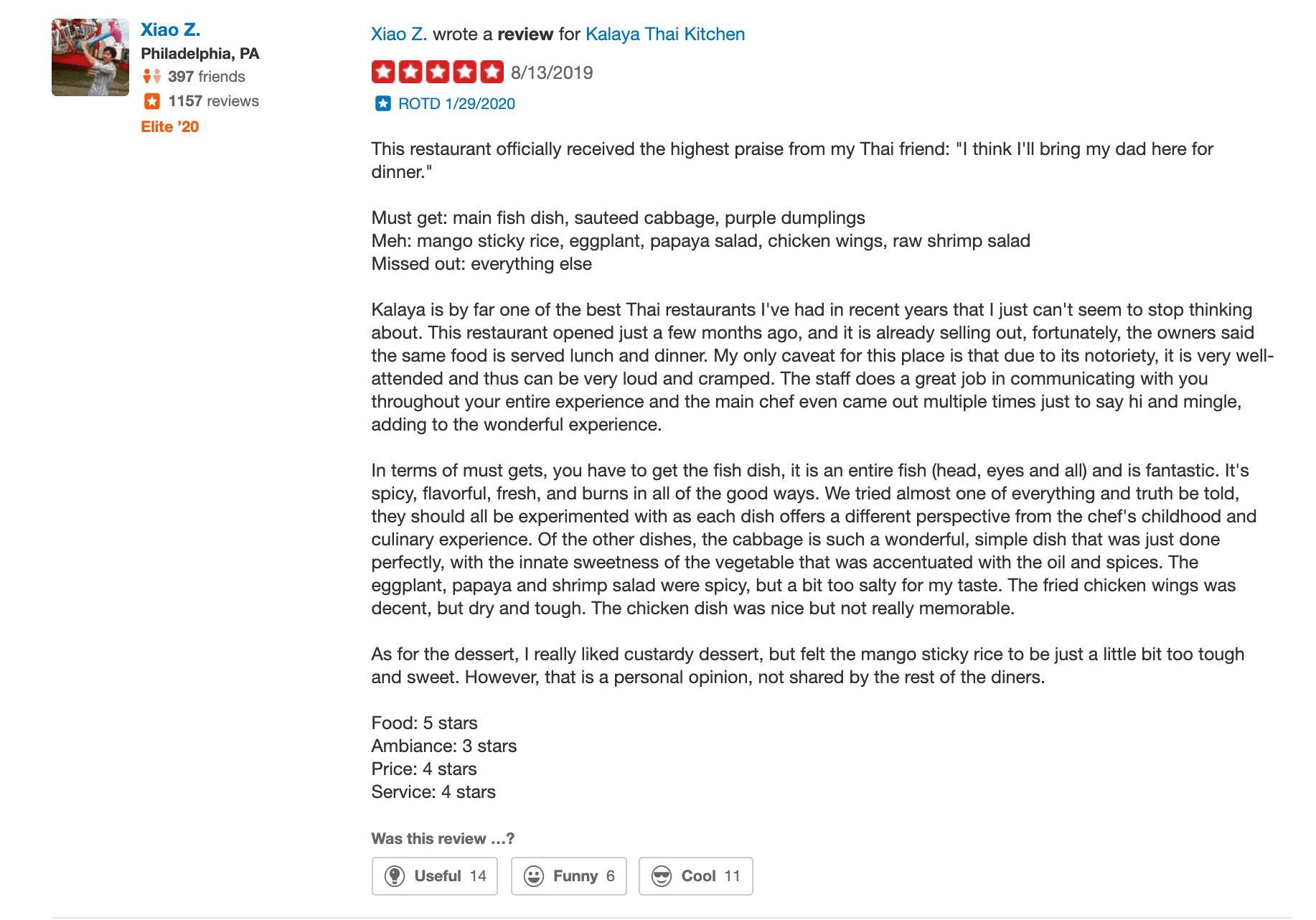 Positive follow-up review from a customer
