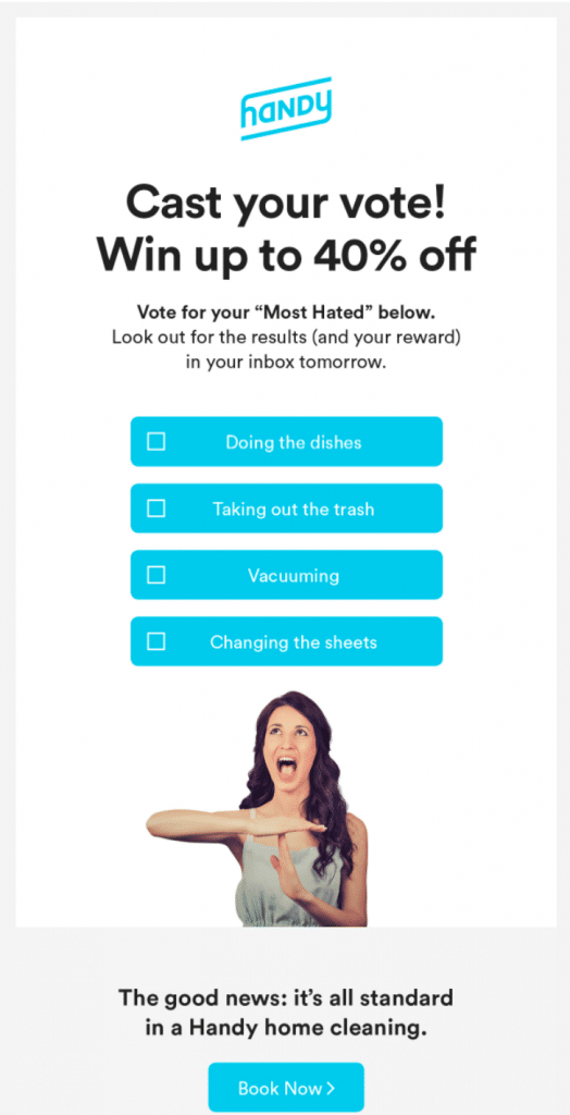 Cast your vote marketing campaign by Handy