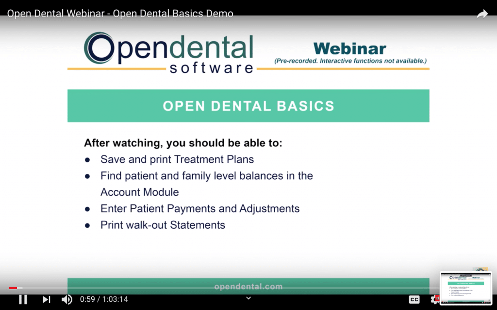 Open Dental Webinar