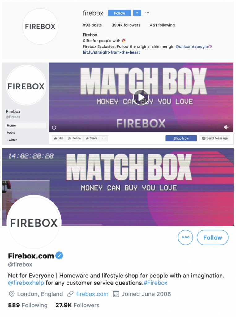 Firebox online retailer