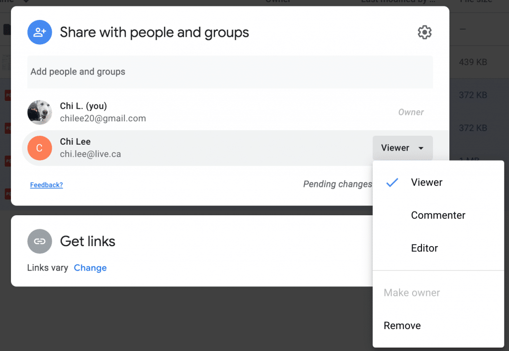 Google Drive: Share with people and groups