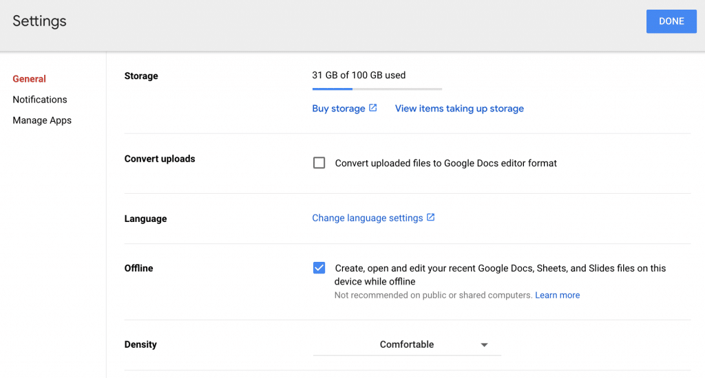 Google Drive: Clear space to get more storage