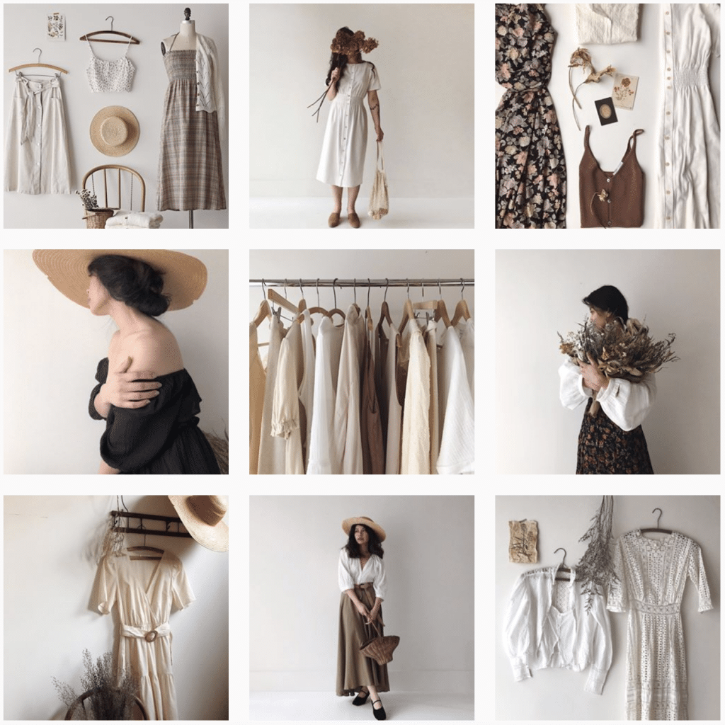Adored Vintage sticks with neutral tones on social media