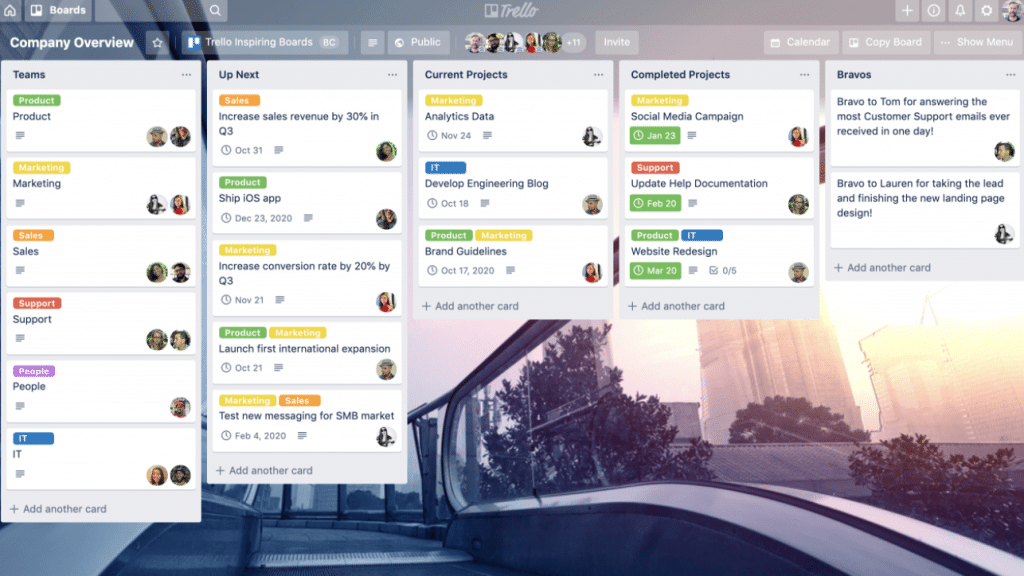 Trello is a project management tool that uses boards, lists, and cards to organize tasks in a very visual way.