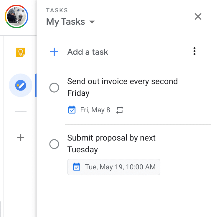 Set up Google Tasks in Google Calendar