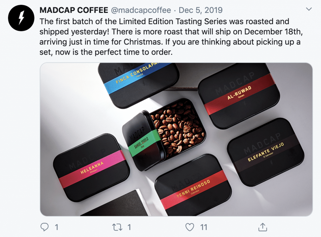 Madcap Coffee Limited Edition Tasting Series