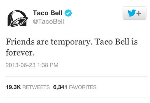 Taco Bell’s twitter account is known for funny tweets and snappy comebacks.