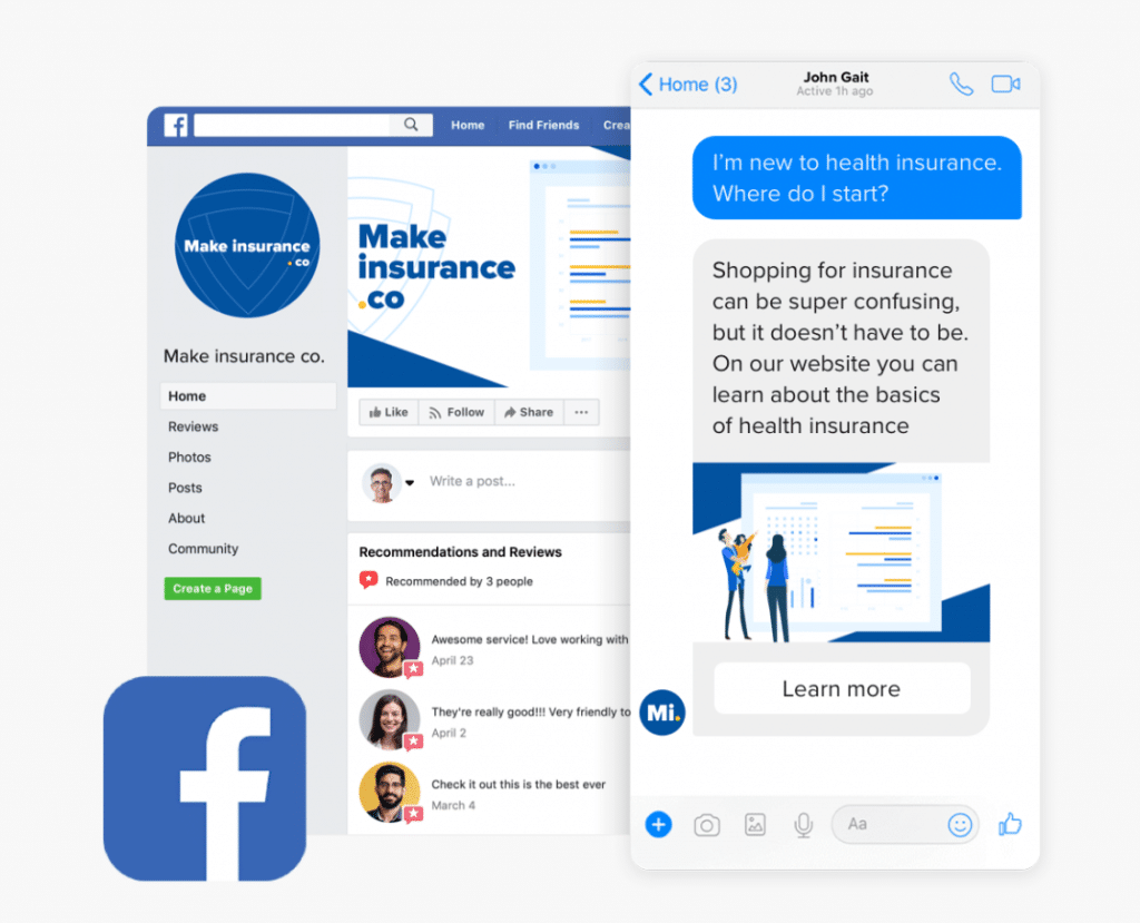 Facebook and Messenger platform