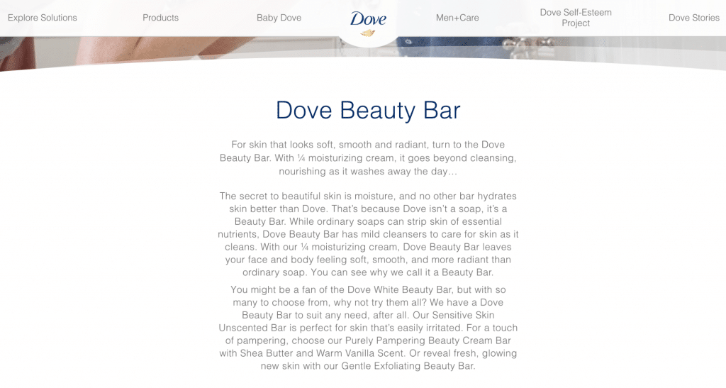 Dove's brand voice