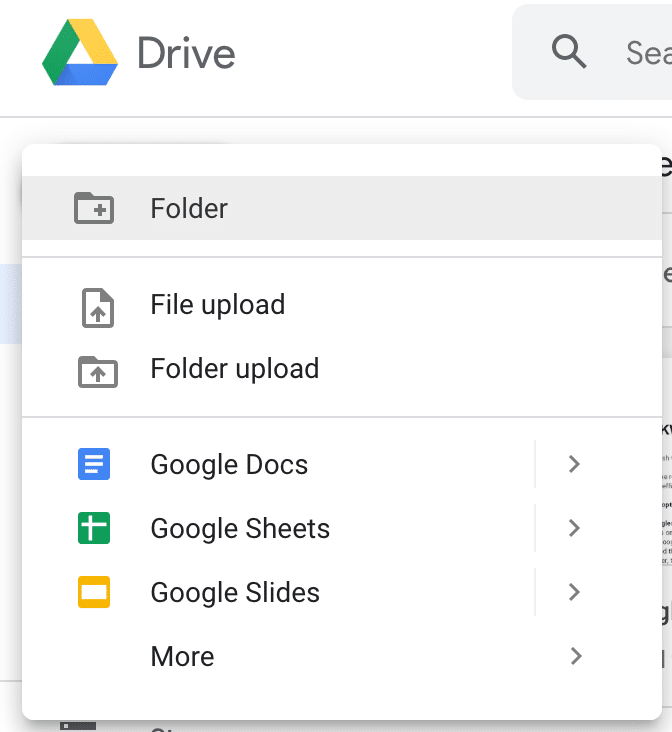 Organize the files on Google Drive using Folders